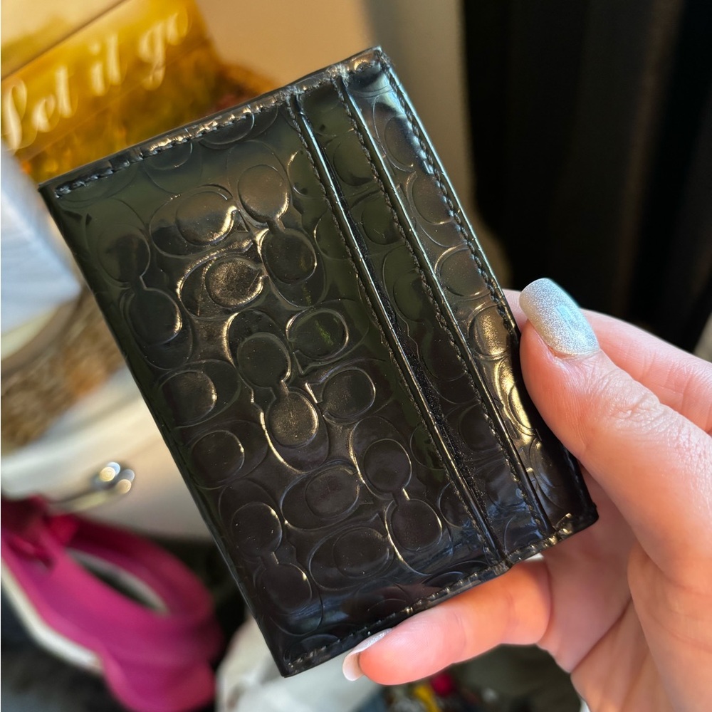 Embossed Black Card Holder